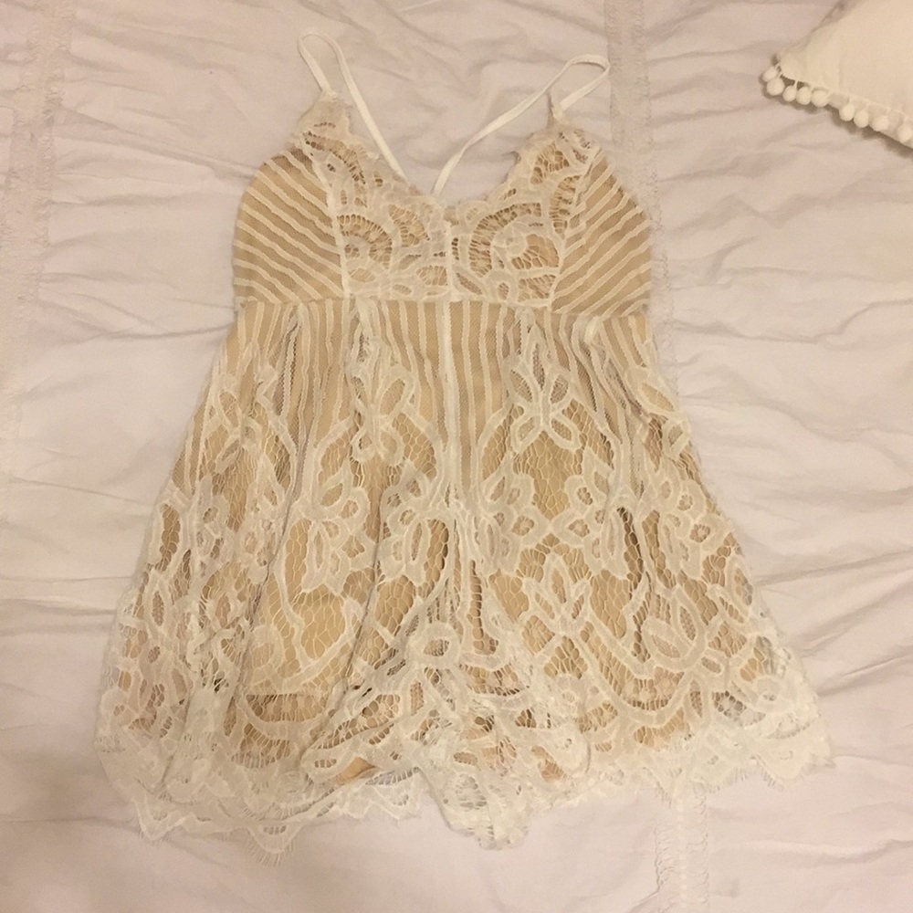 White lace romper
